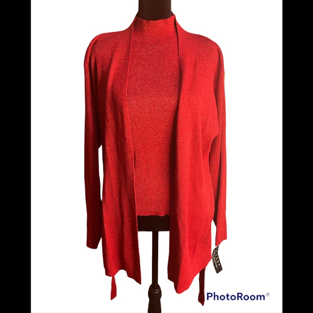 UNIFORM PETITE JOHN PAUL RICHARD 2 pieceNWT size Petite-M Red